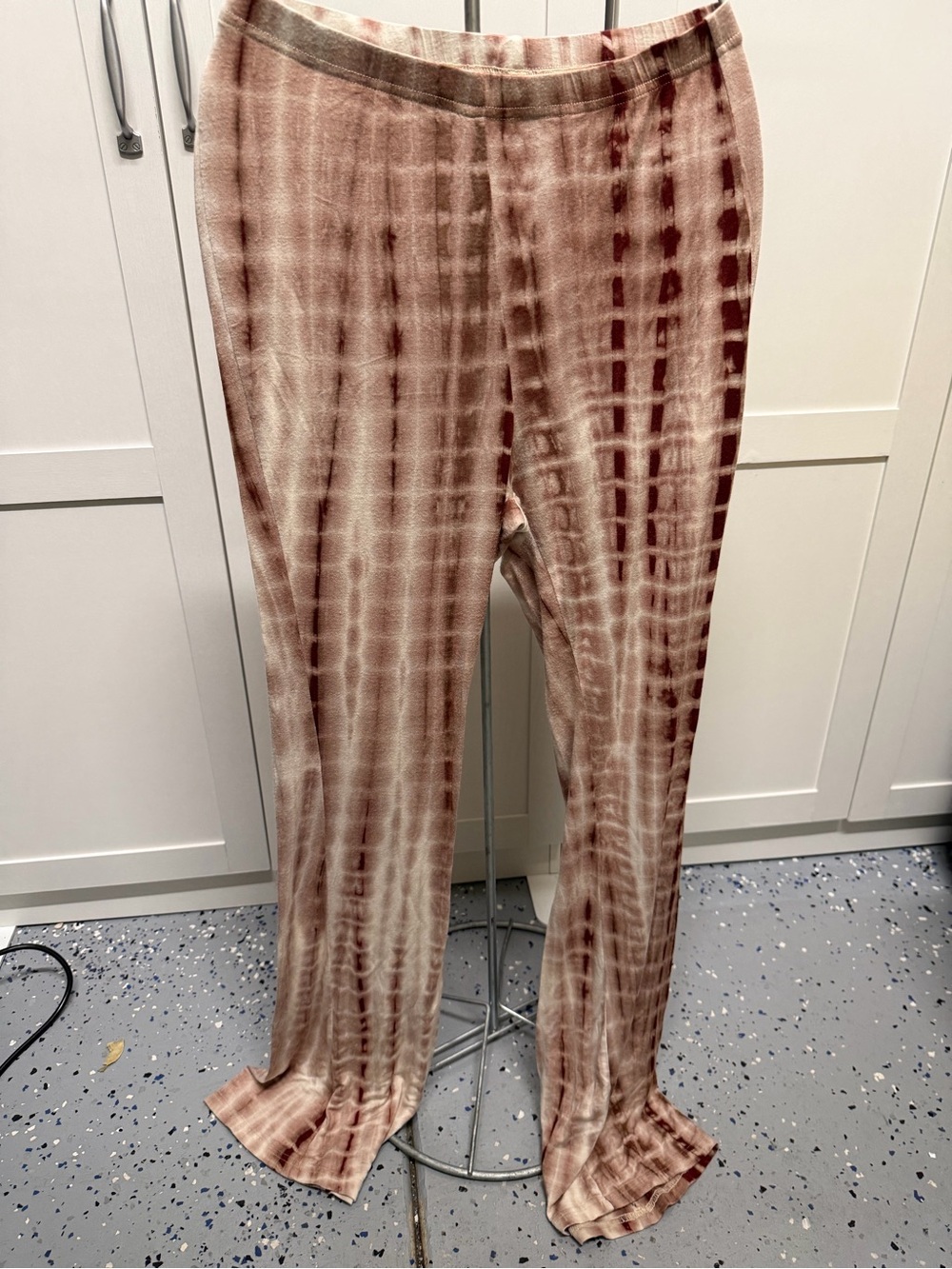 Shein Beige and Brown Tie-Dye Wide Leg Pants